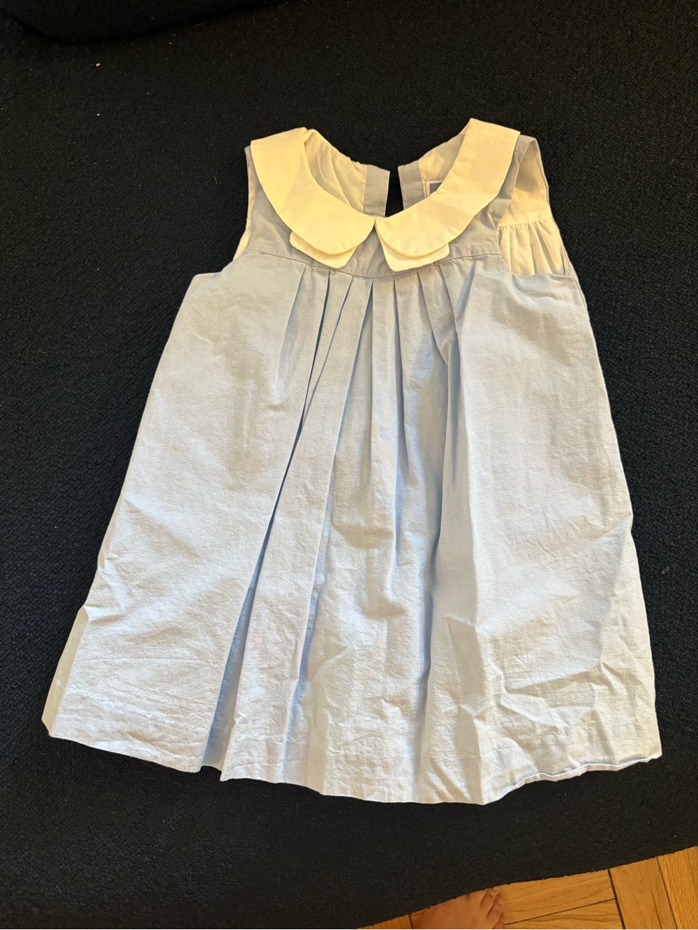 Jacadi Light Blue Dress with Cream Collar